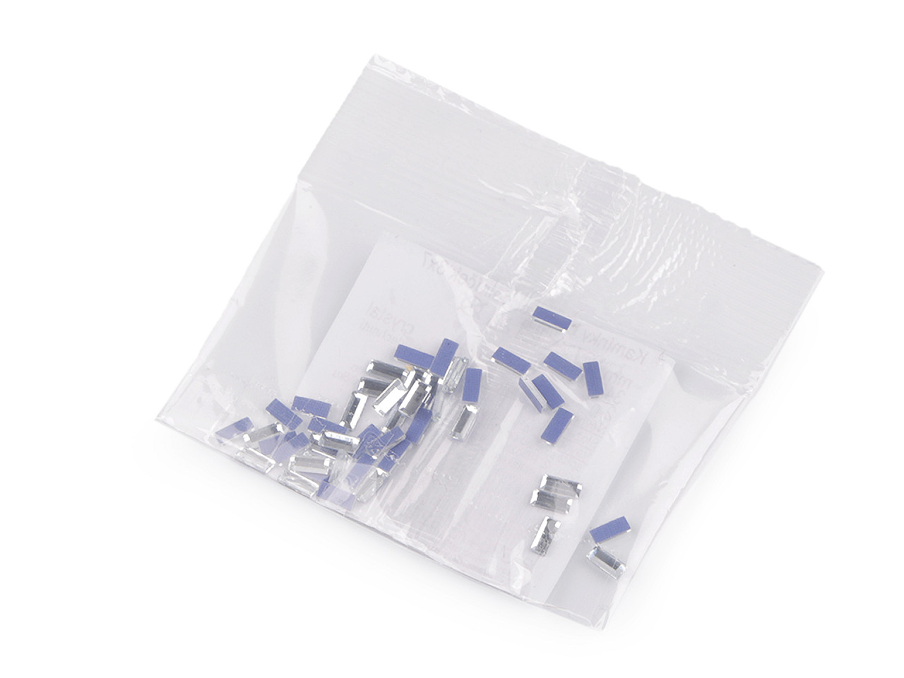 Rechteckige hotfix-bügelsteinchen mit geradem schliff, 3 x 7 mm - Crystal (2 Gramm)