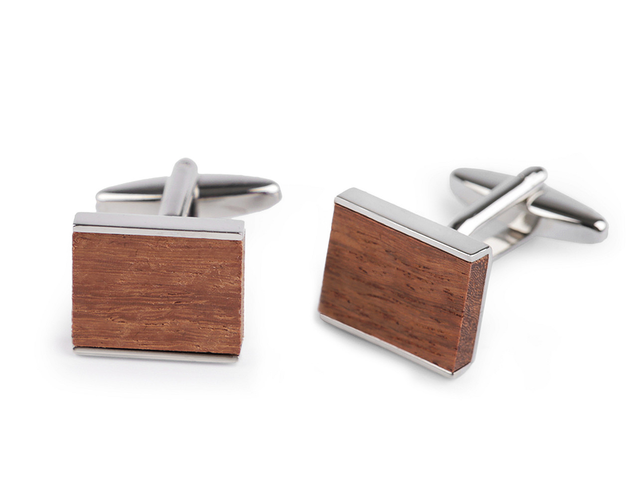 Manschettenknöpfe aus holz in geschenkbox - Braun (1 Dosis)