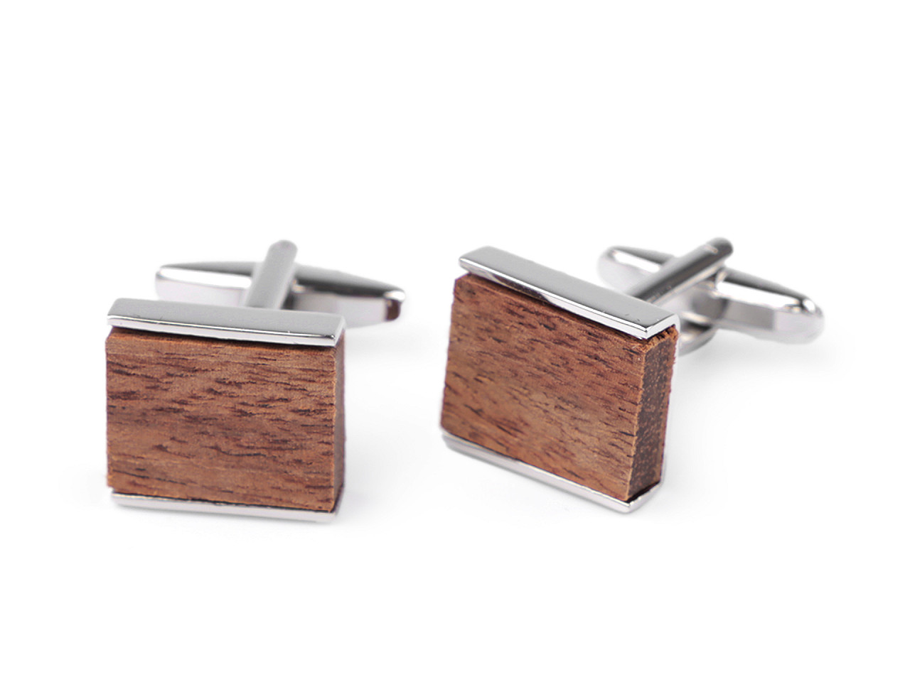 Manschettenknöpfe aus holz in geschenkbox - Braun (1 Dosis)