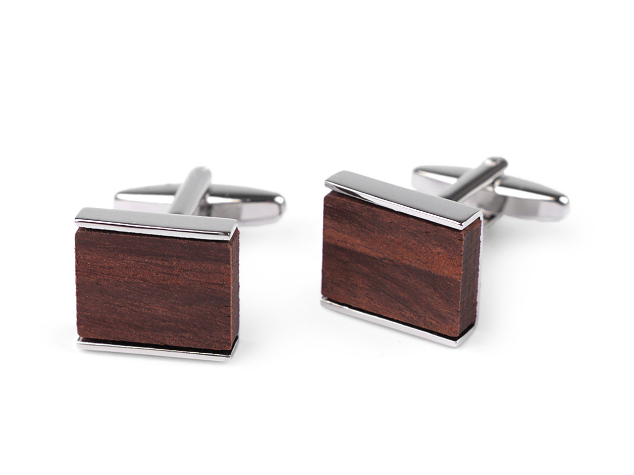 Manschettenknöpfe aus holz in geschenkbox - Braun (1 Dosis)