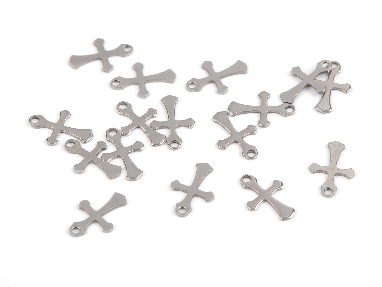 Anhänger kreuz 9 x 13 mm - Platine (15 Stücke)