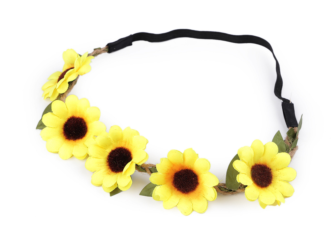 Elastisches haarband mit blumen - Weiß (20 Stücke)