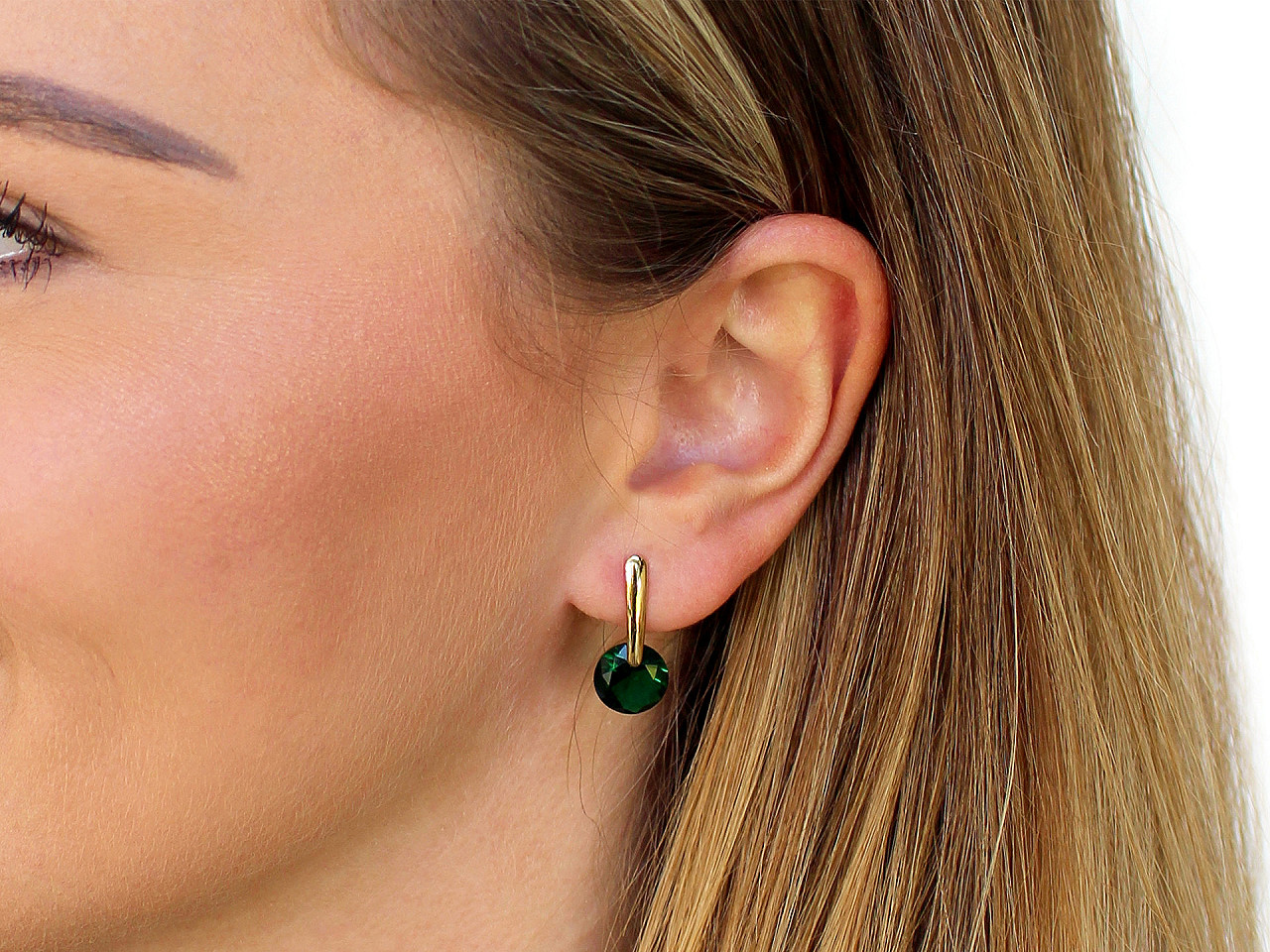 Ohrringe aus edelstahl mit geschliffenem steinchen - Crystal (1 Paar)