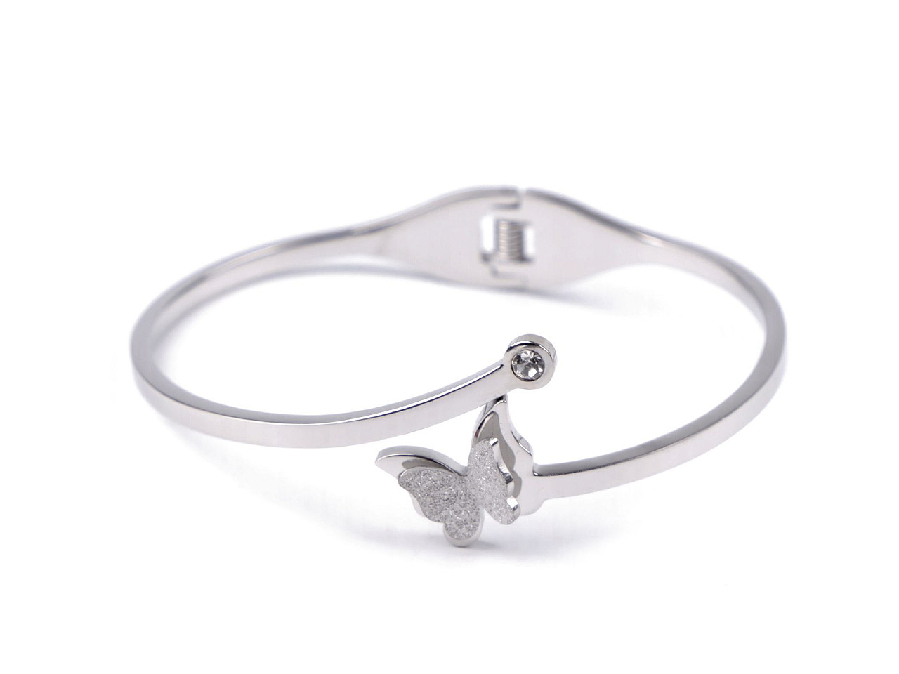 Armband aus edelstahl mit geschliffenen steinchen - Silber (1 Stück)