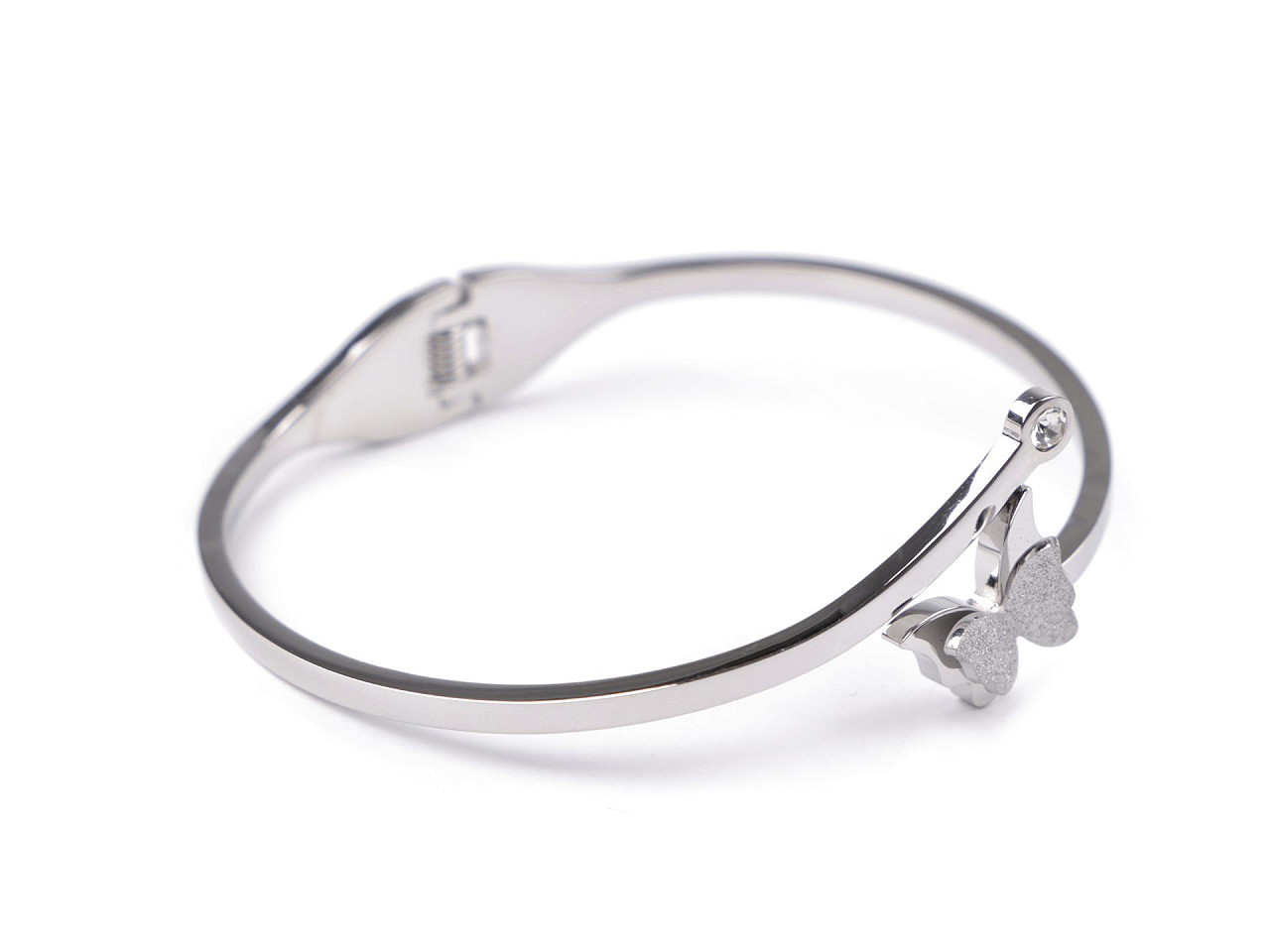 Armband aus edelstahl mit geschliffenen steinchen - Silber (1 Stück)