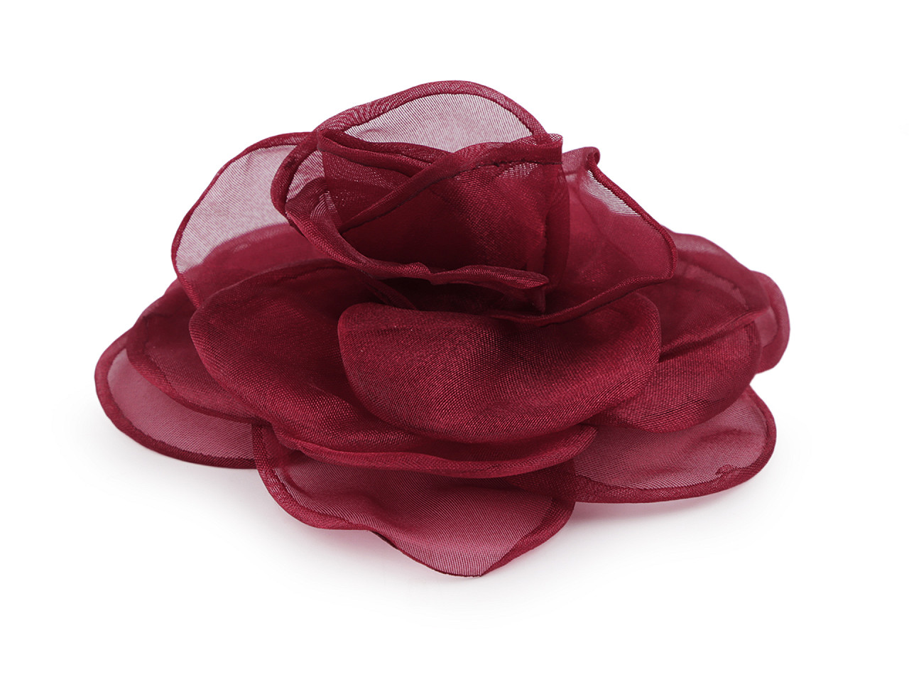 Brosche/haarschmuck organzablume, ø 10,5 cm - Hell-créme (1 Stück)