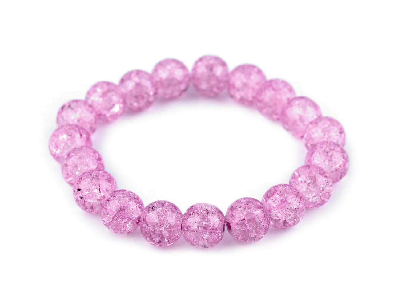 Armband aus glasperlen elastisch - Lila orchidee (1 Stück)