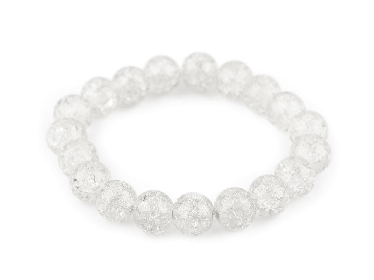 Armband aus glasperlen elastisch - Lila orchidee (1 Stück)