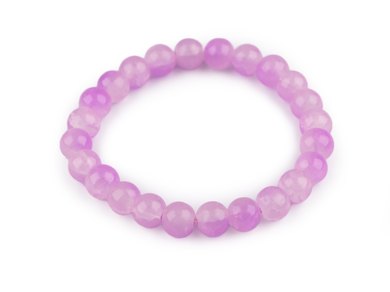 Armband aus glasperlen elastisch - Lavendel (1 Stück)