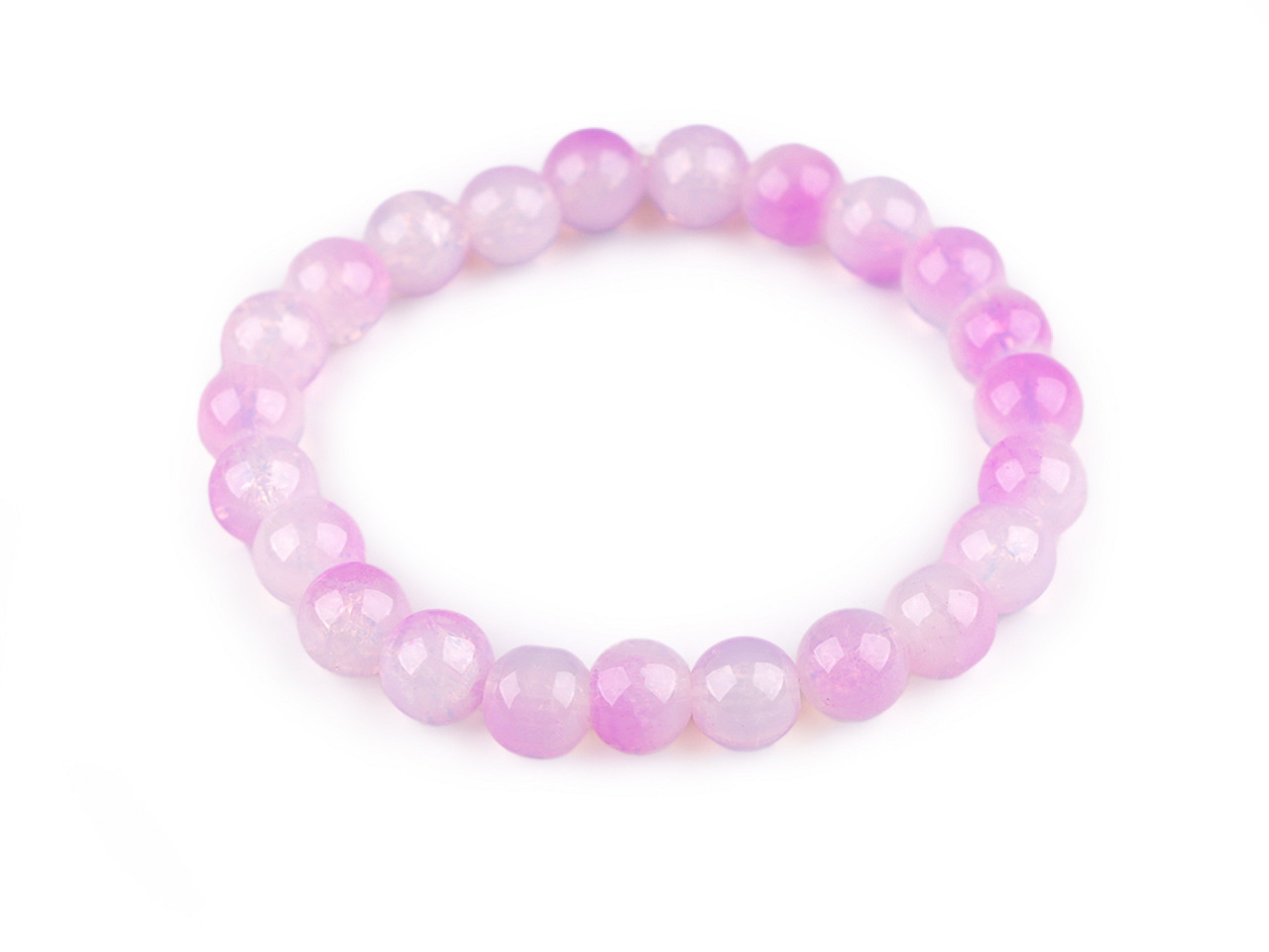 Armband aus glasperlen elastisch - Lavendel (1 Stück)