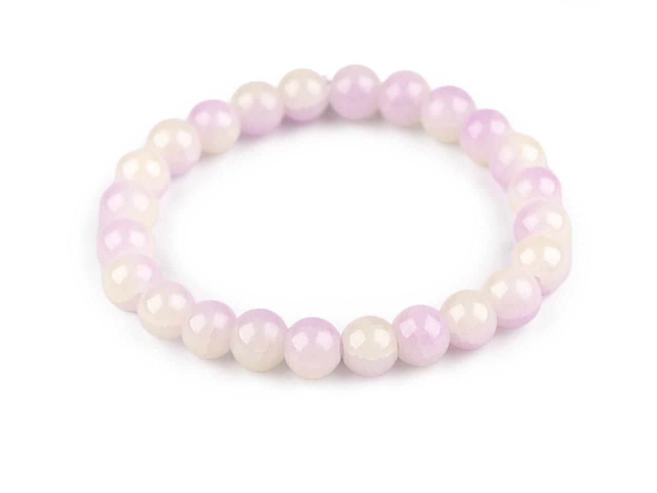 Armband aus glasperlen elastisch - Lavendel (1 Stück)