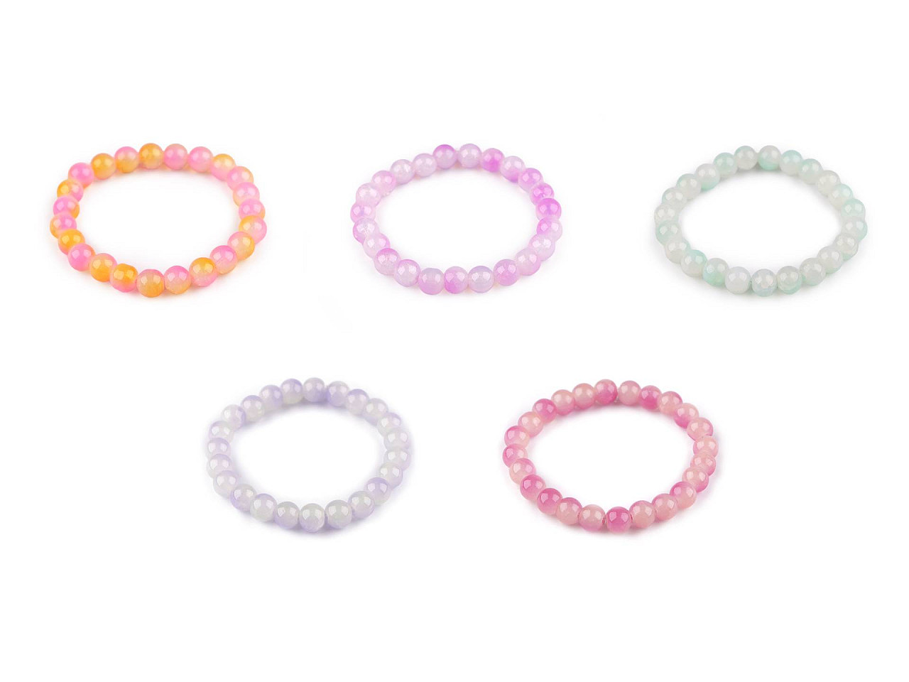 Armband aus glasperlen elastisch - Lavendel (1 Stück)