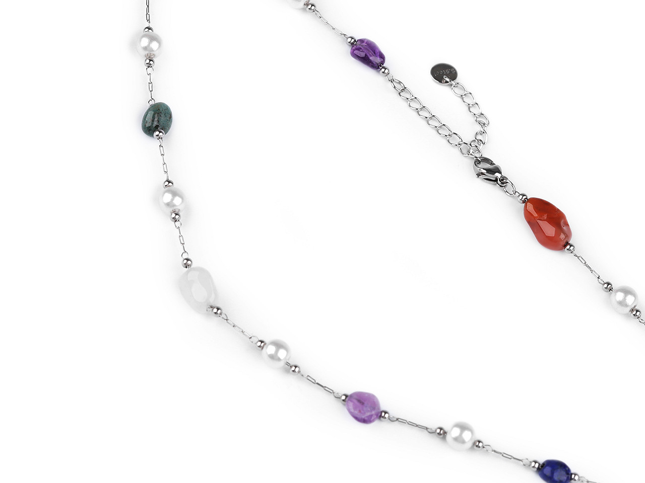 Halskette aus edelstahl - Blau (1 Stück)