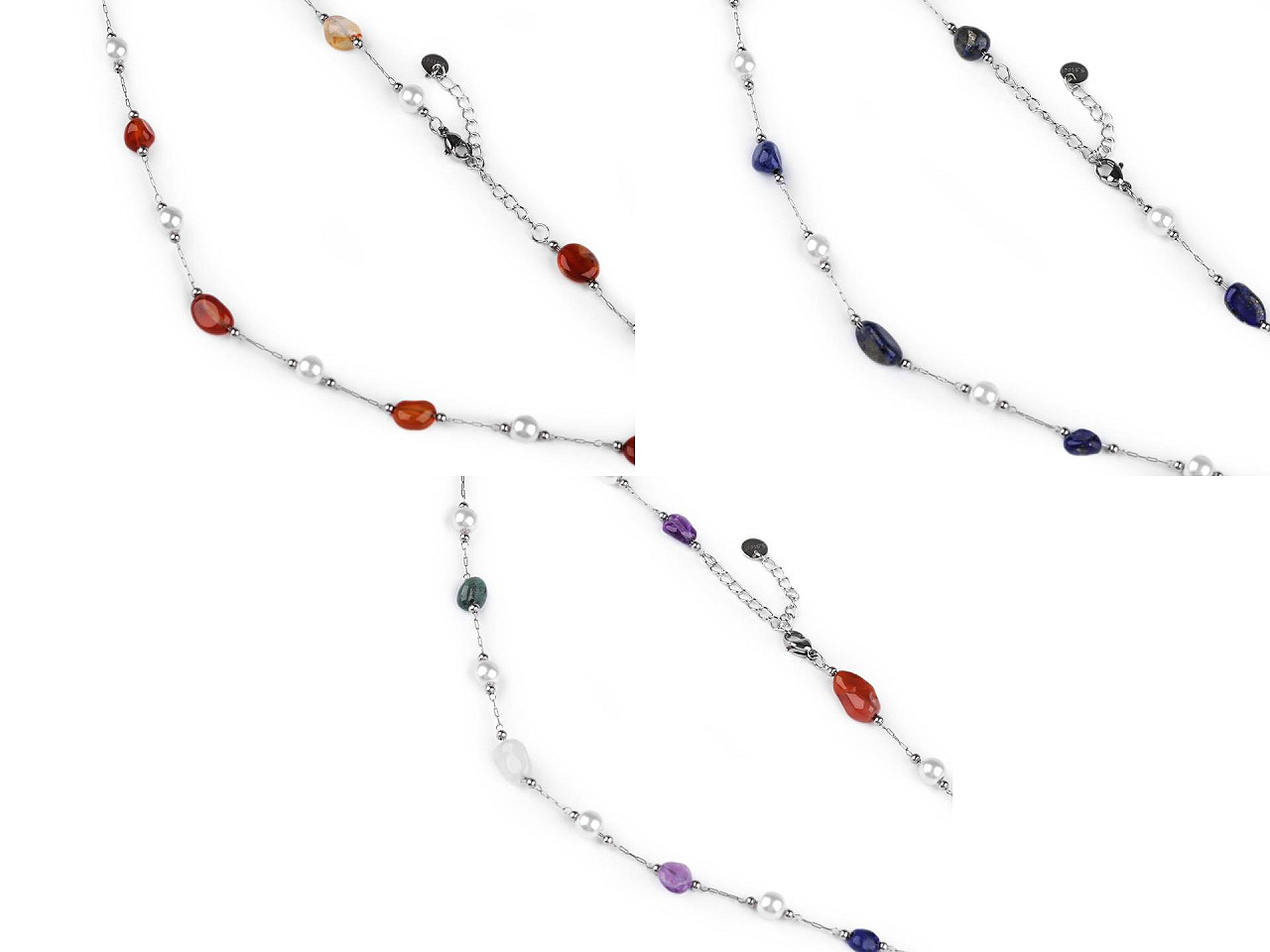 Halskette aus edelstahl - Blau (1 Stück)