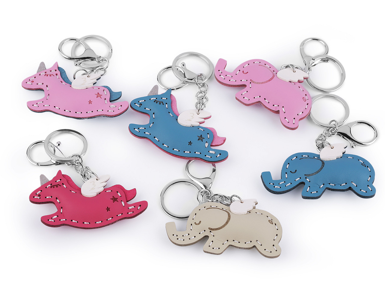 Rucksack-/schlüsselanhänger einhorn, elefant - Blau (1 Stück)