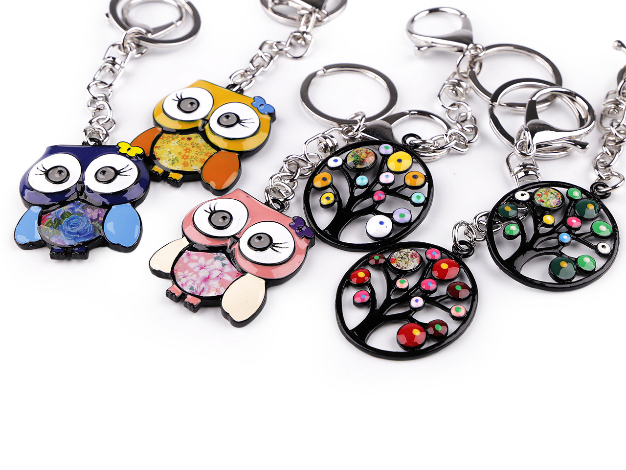 Metall-rucksack-/schlüsselanhänger eule - Multicolor (1 Stück)