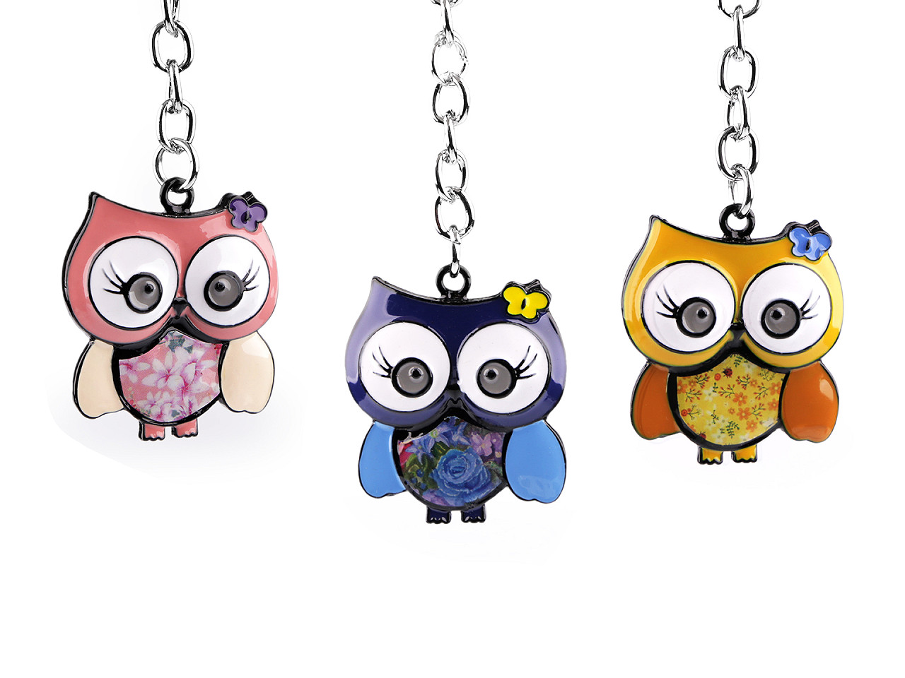 Metall-rucksack-/schlüsselanhänger eule - Multicolor (1 Stück)