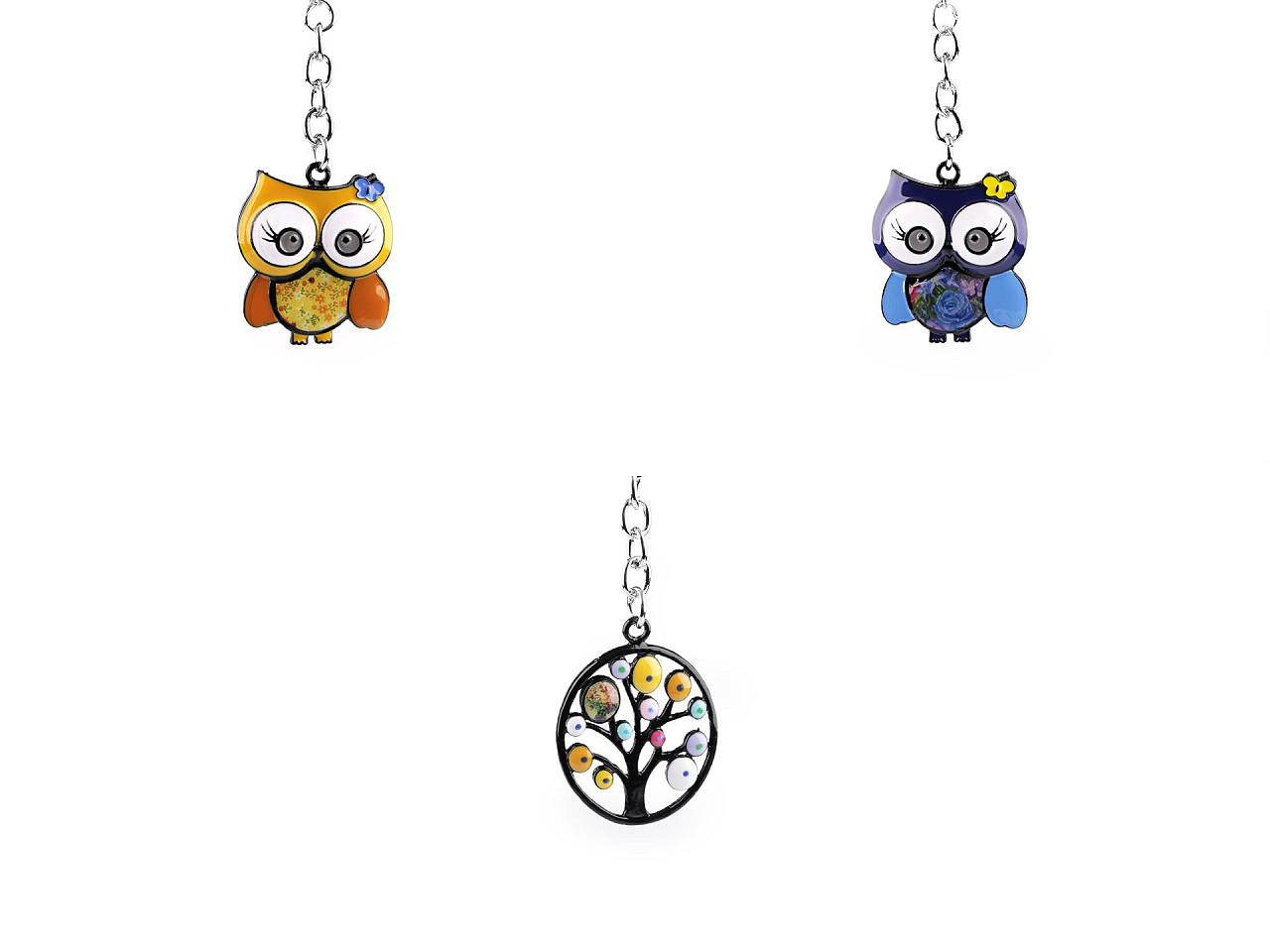 Metall-rucksack-/schlüsselanhänger eule - Multicolor (1 Stück)