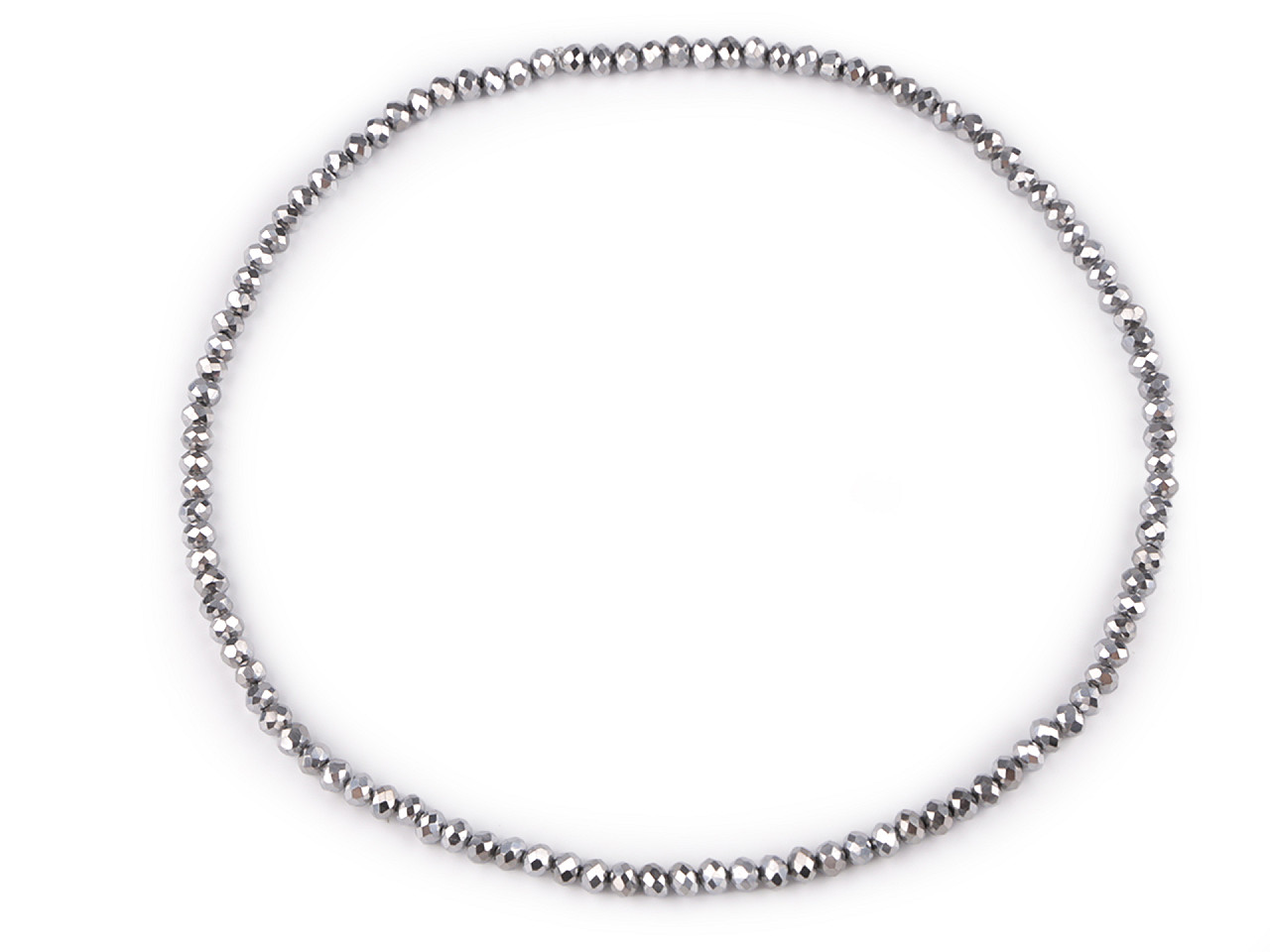 Halskette aus geschliffenen glasperlen, flexibel - Rot (1 Stück)