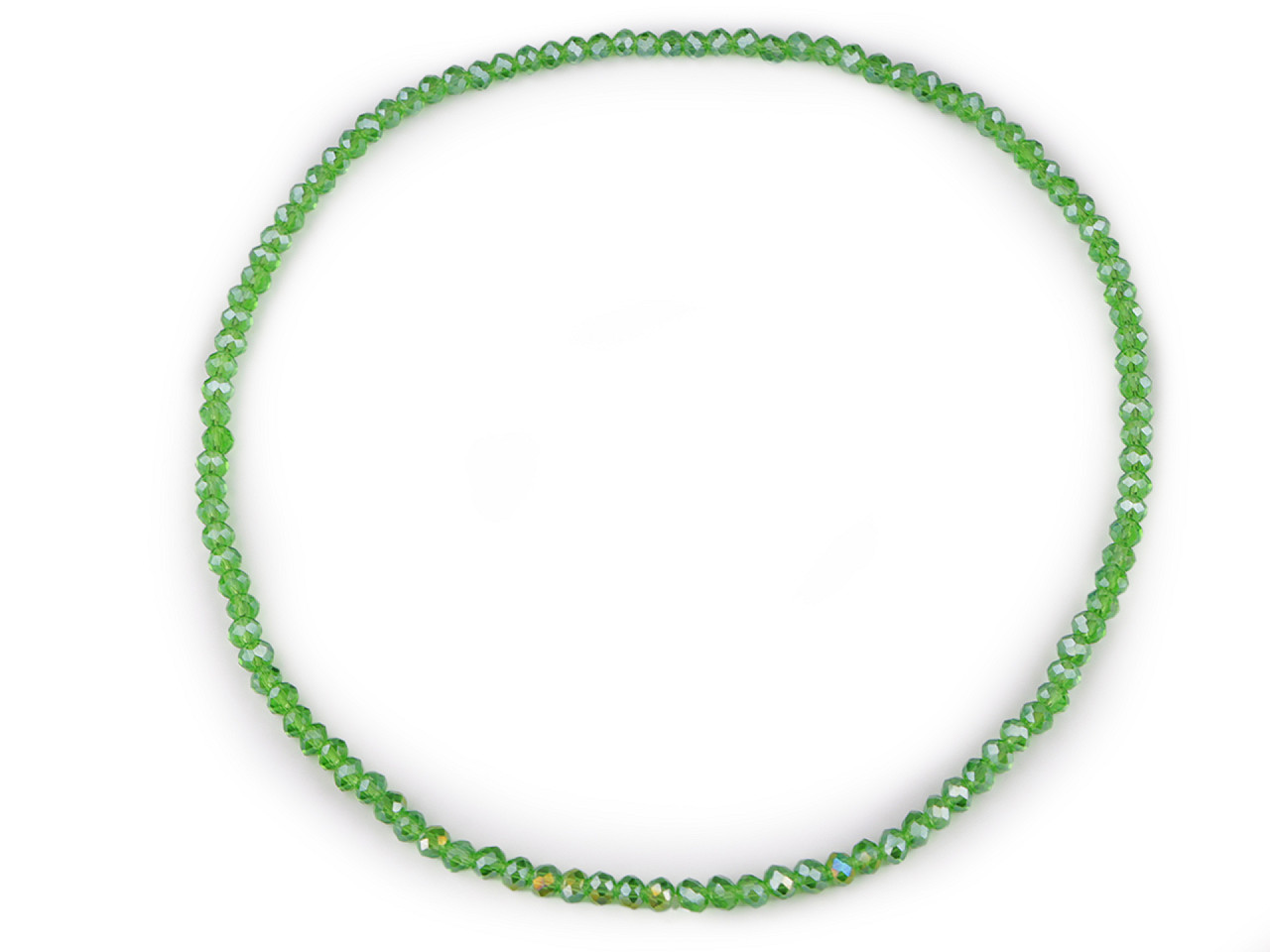 Halskette aus geschliffenen glasperlen, flexibel - Rot (1 Stück)