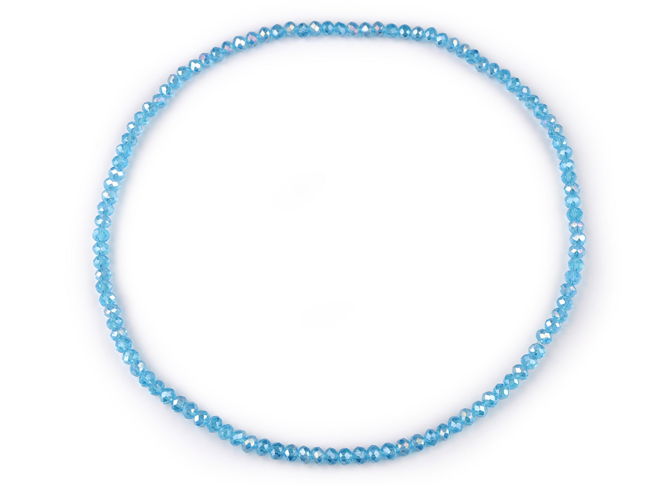 Halskette aus geschliffenen glasperlen, flexibel - Rot (1 Stück)