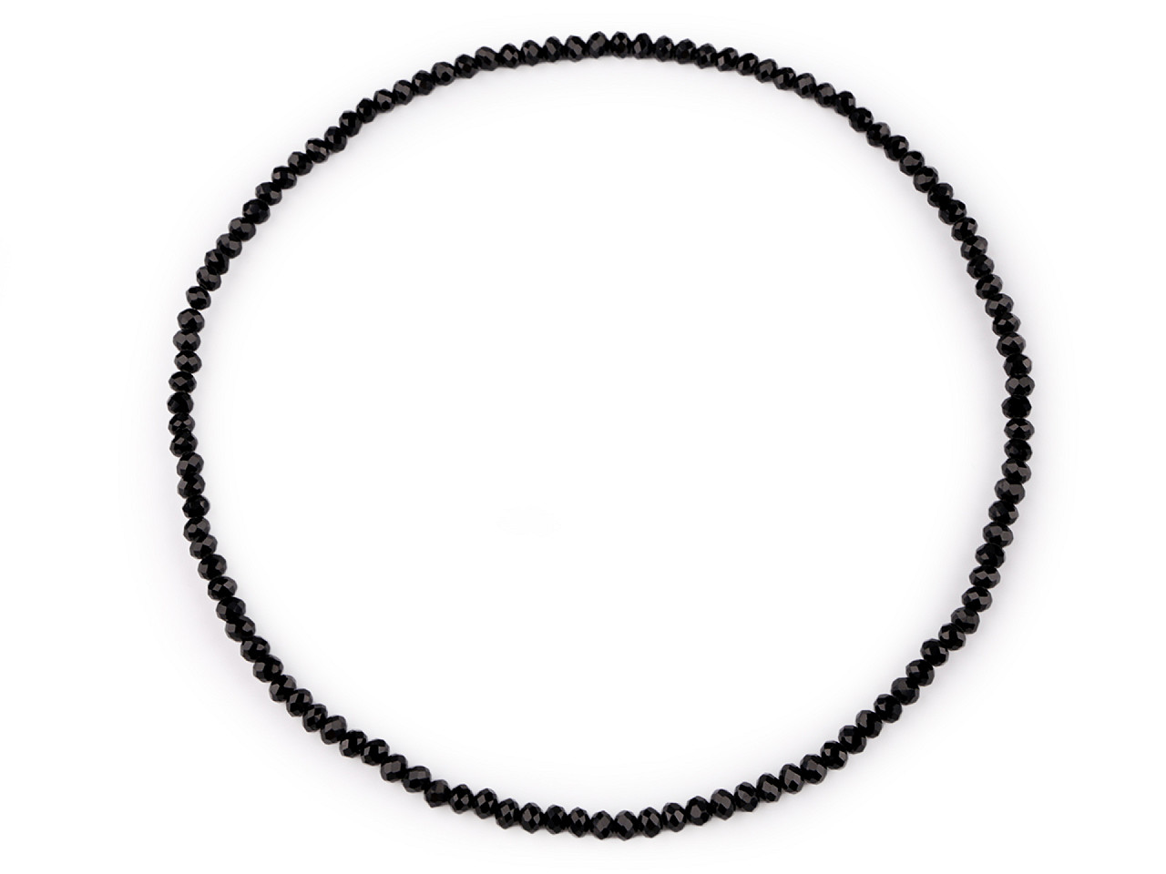 Halskette aus geschliffenen glasperlen, flexibel - Rot (1 Stück)