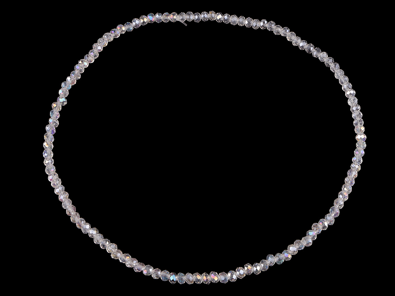 Halskette aus geschliffenen glasperlen, flexibel - Rot (1 Stück)