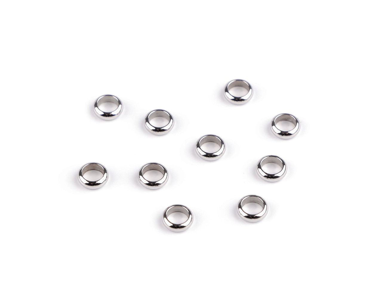 Rondelle/zierteil aus edelstahl, ø 4; 6 mm - Platine (10 Stücke)