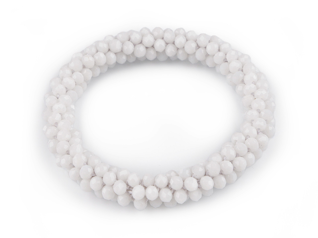 Armband/gummiband aus geschliffenen perlen - Lila violett (1 Stück)