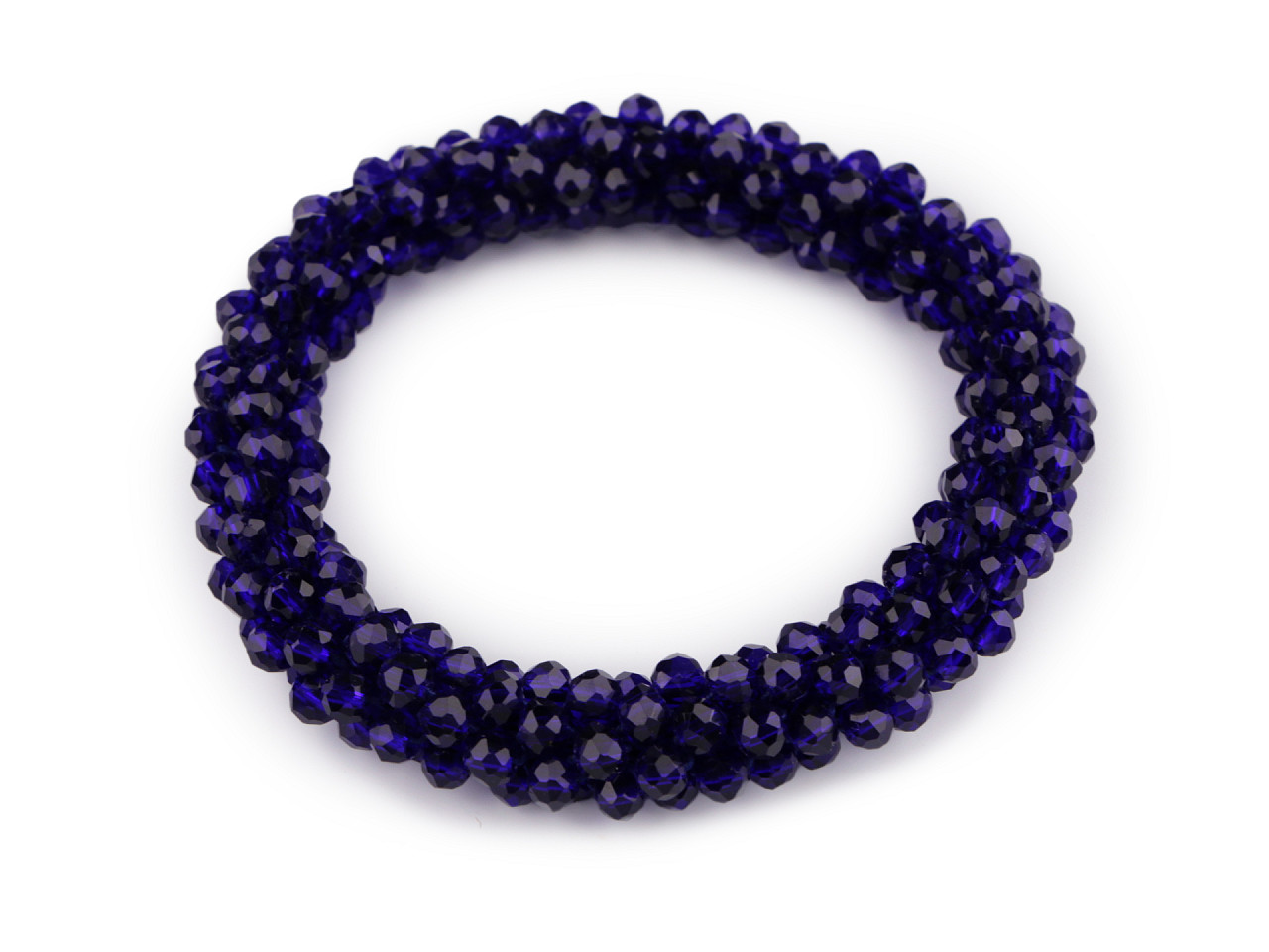 Armband/gummiband aus geschliffenen perlen - Lila violett (1 Stück)