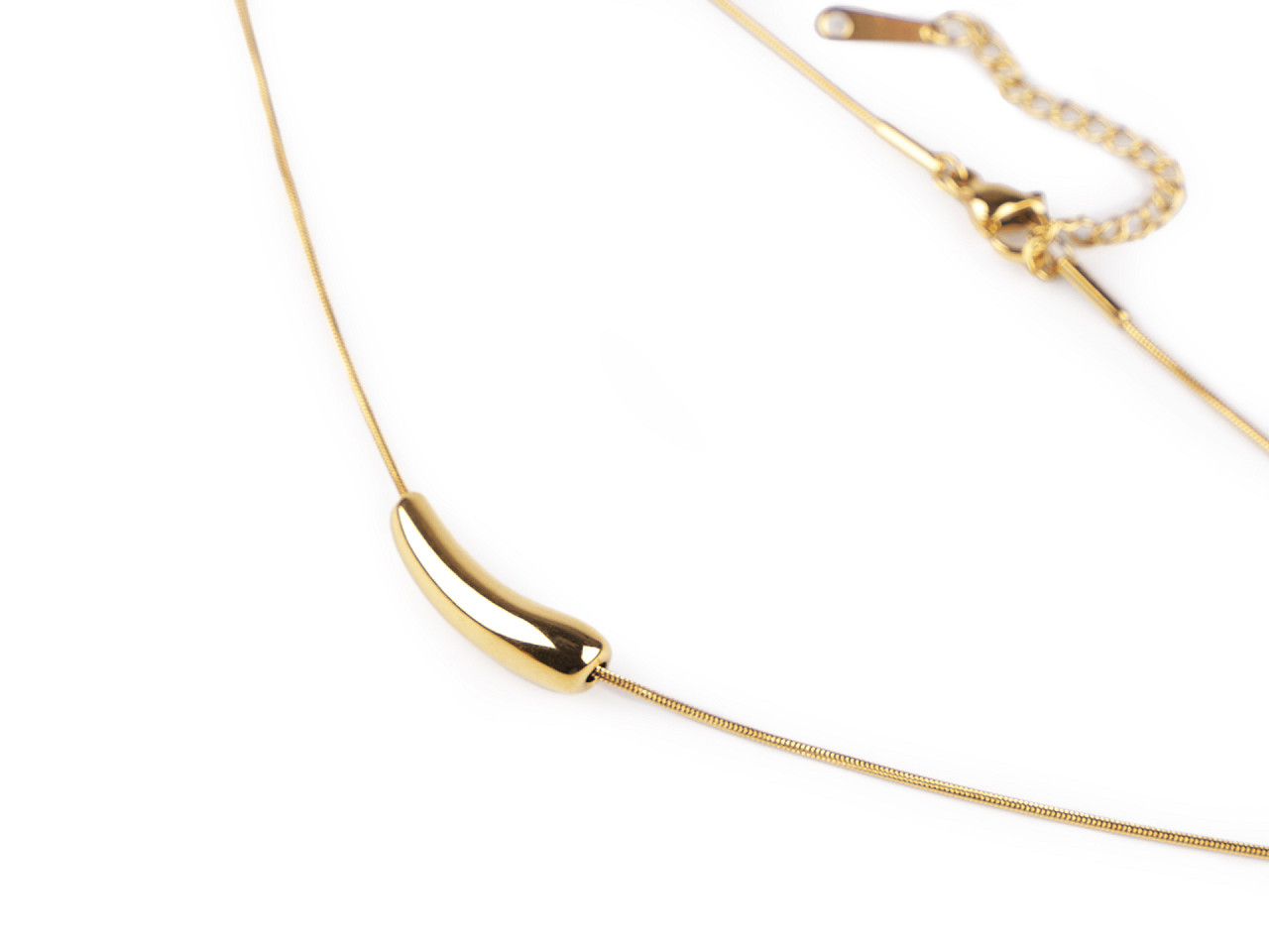 Halskette aus edelstahl - Silber (1 Stück)