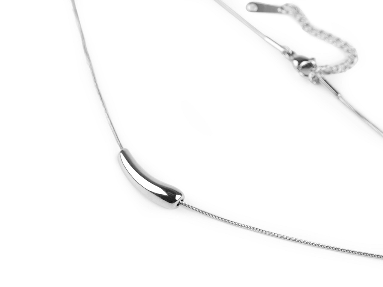 Halskette aus edelstahl - Silber (1 Stück)