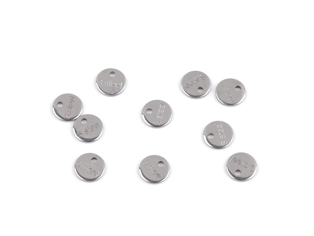 Anhänger/komponente zur schmuckherstellung aus edelstahl mit der aufschrift s.steel - Platine (50 Stücke)