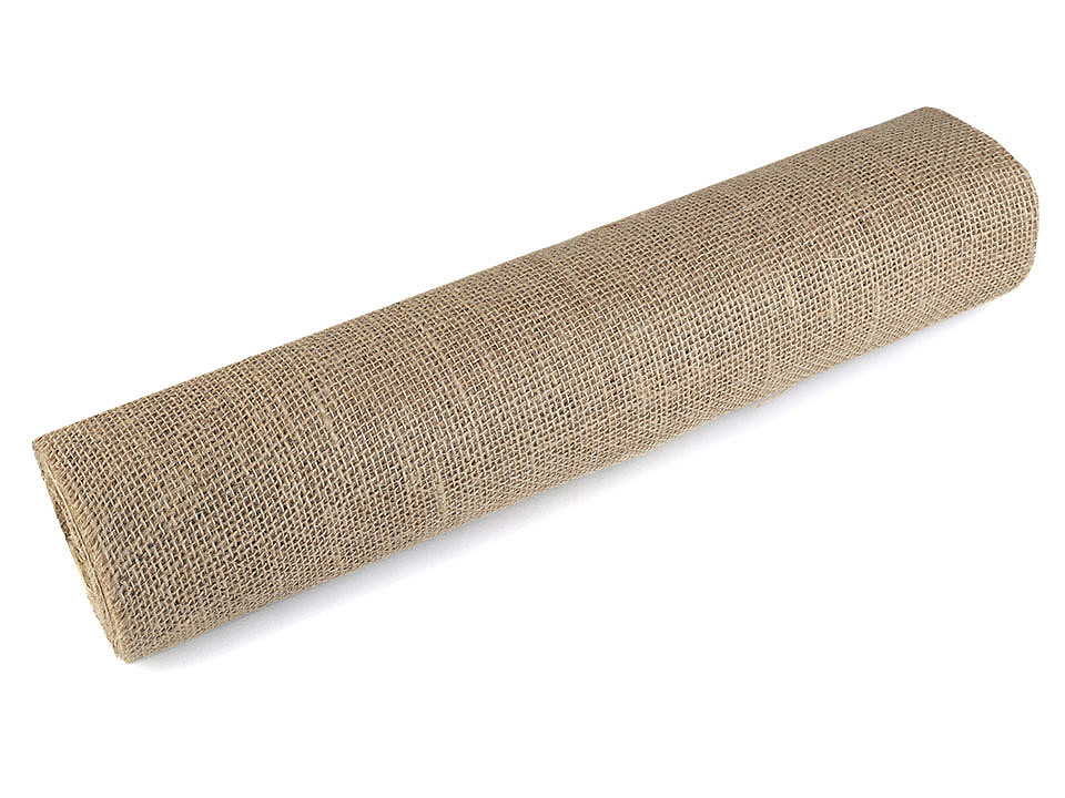 Jute natur breite 48 cm - Leinenfarbe natürlich (5 Meter)