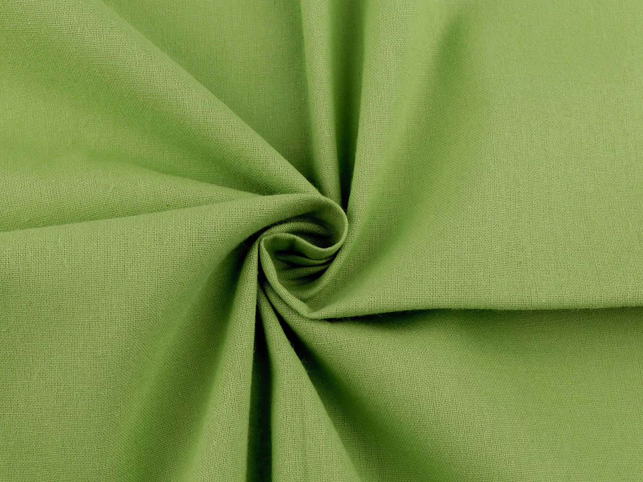 Baumwollstoff/leinen einfarbig - Grasgrün (1 Meter)