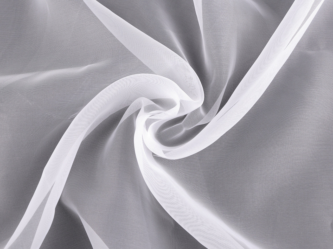 Vorhang/voile inklusive blei glatt breite 276 cm - Weiß (1 Meter)