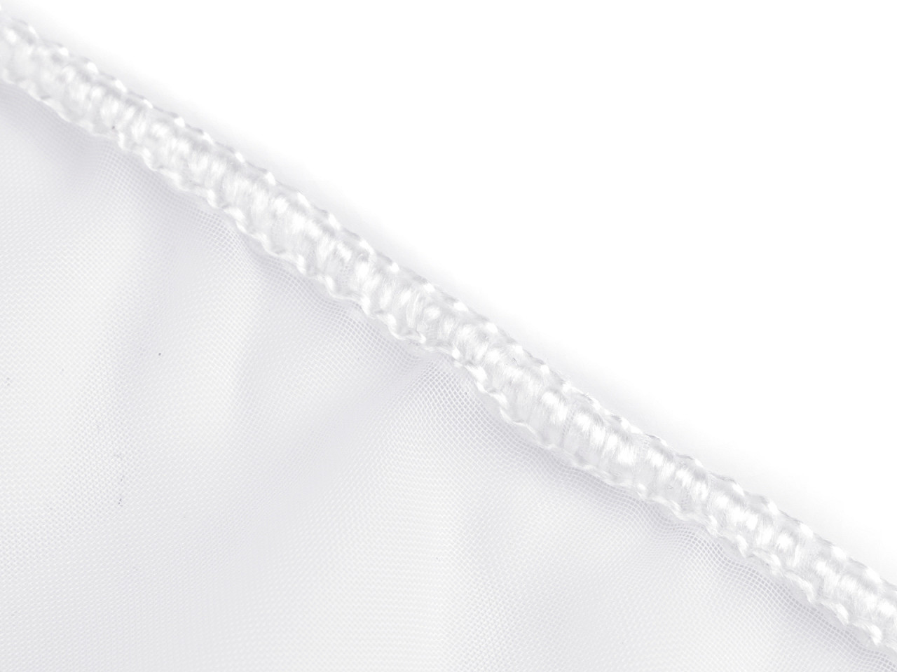 Vorhang/voile inklusive blei glatt breite 276 cm - Weiß (1 Meter)