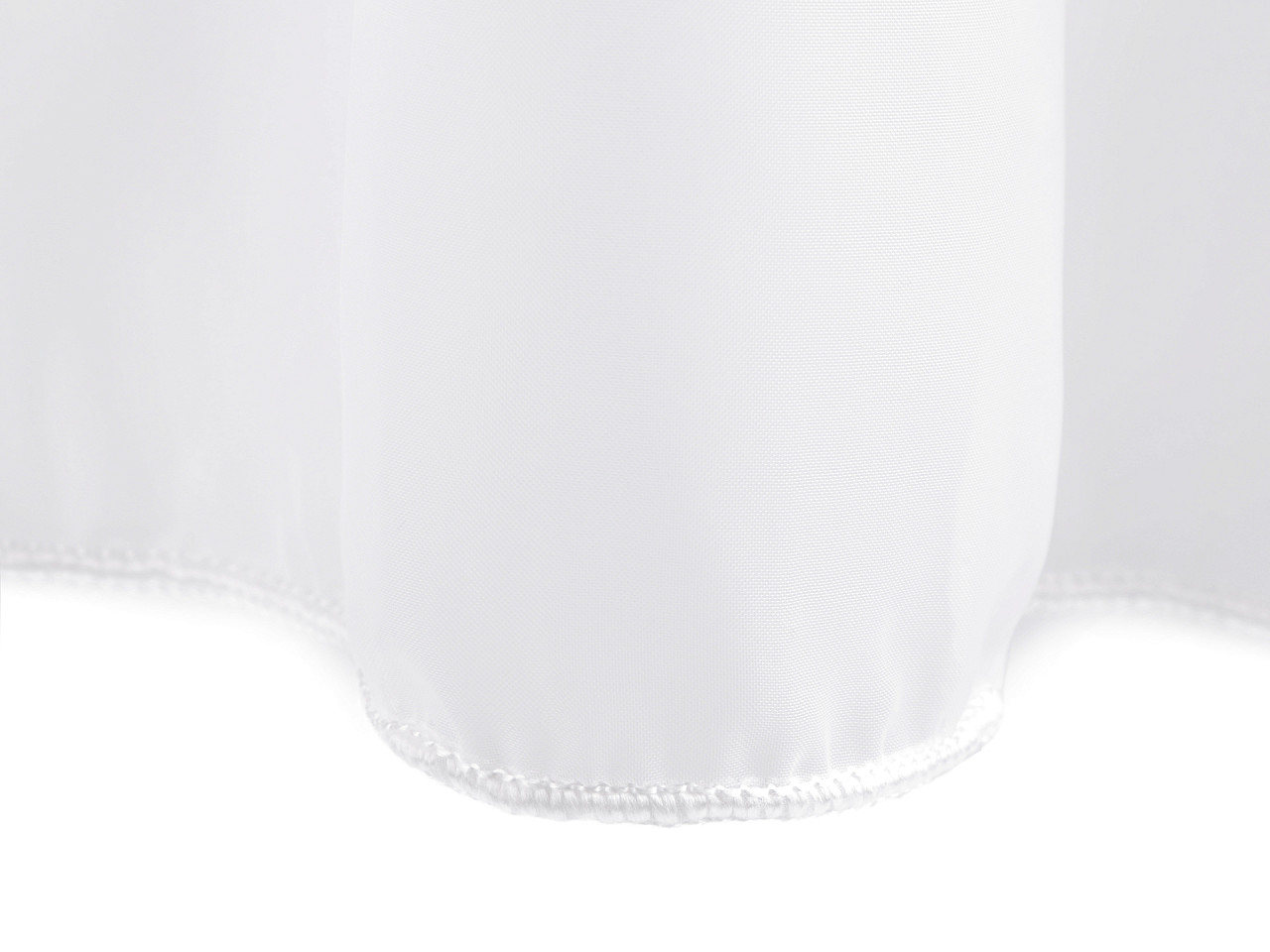 Vorhang/voile inklusive blei glatt breite 276 cm - Weiß (1 Meter)