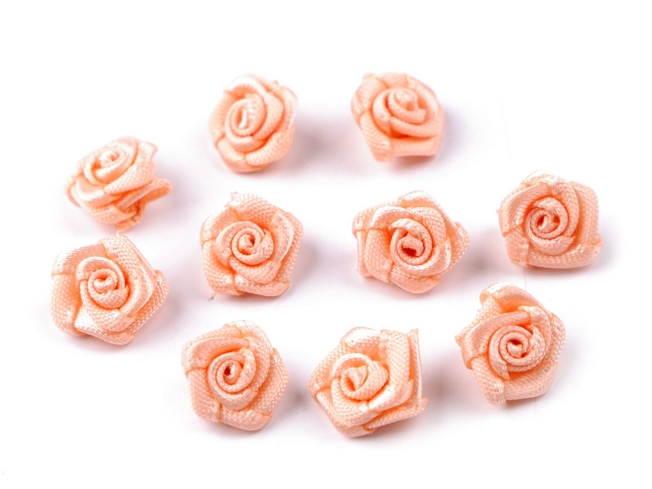 Rose satin ø10 mm - Weiß (10 Stücke)