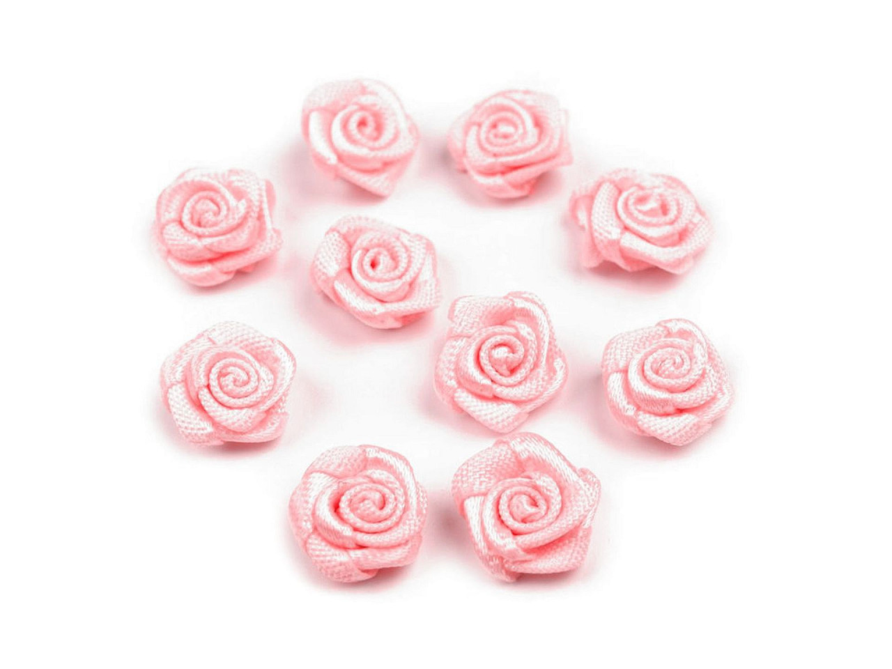 Rose satin ø10 mm - Weiß (10 Stücke)