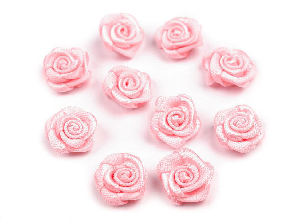Rose satin ø10 mm - Weiß (10 Stücke)
