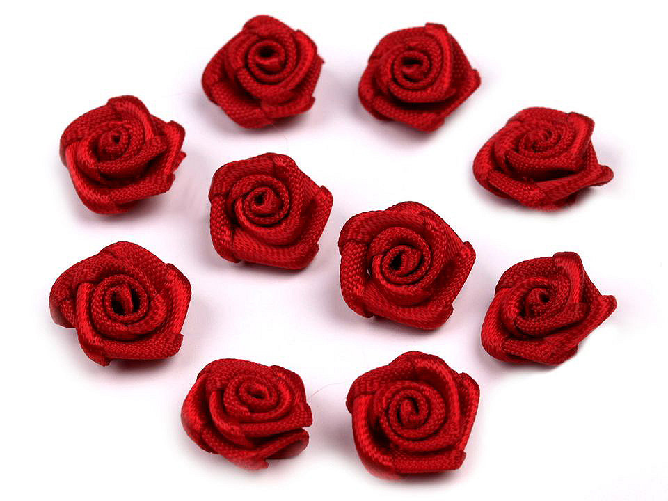 Rose satin ø10 mm - Weiß (10 Stücke)