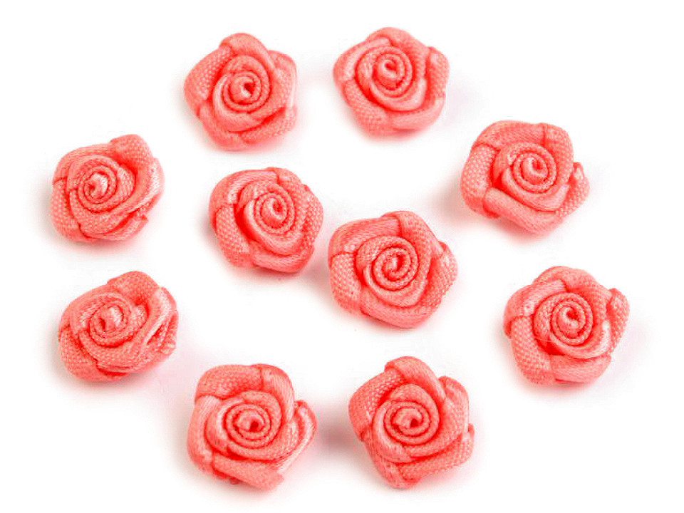 Rose satin ø10 mm - Weiß (10 Stücke)