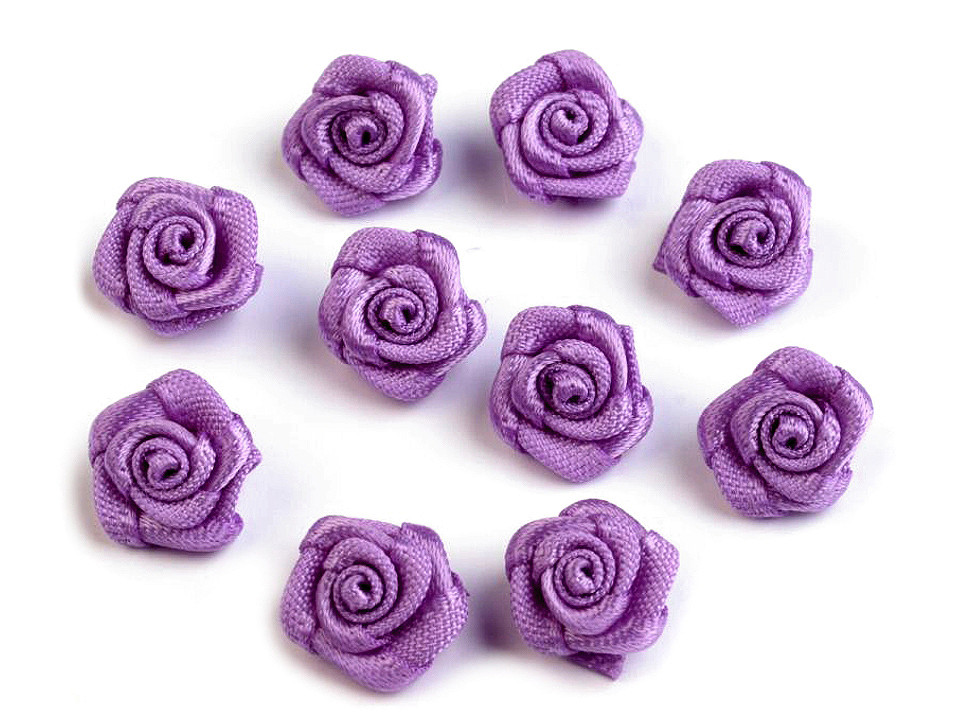 Rose satin ø10 mm - Weiß (10 Stücke)