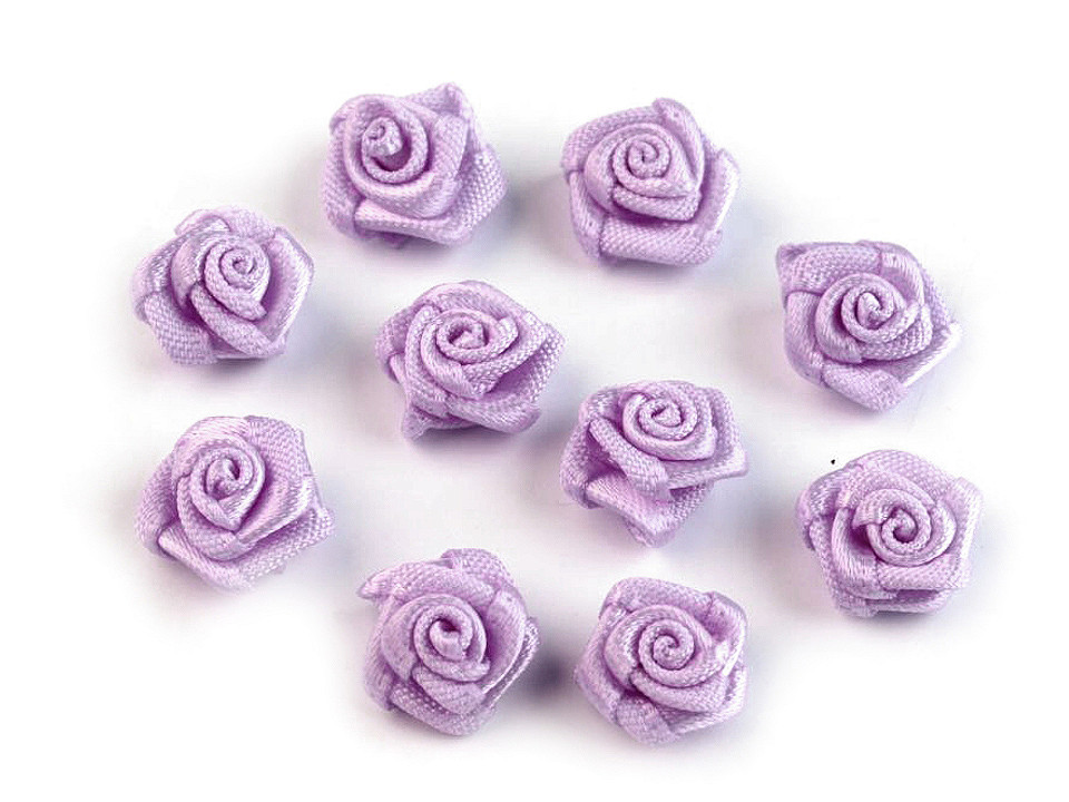 Rose satin ø10 mm - Weiß (10 Stücke)