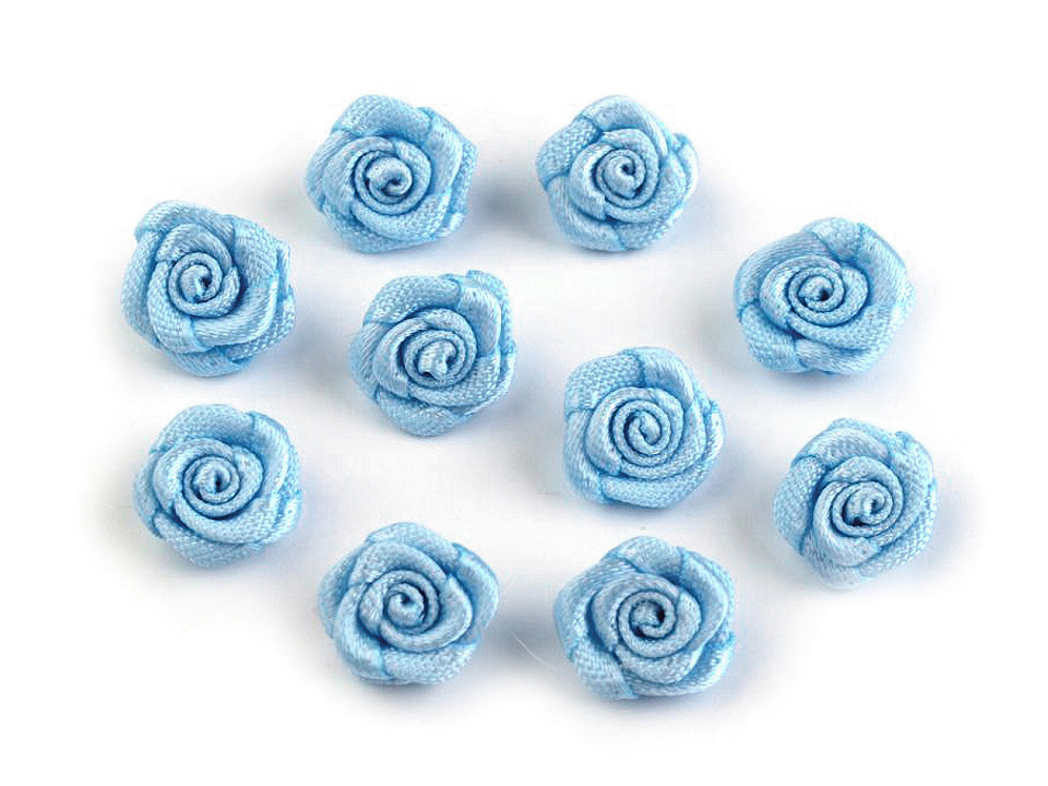 Rose satin ø10 mm - Weiß (10 Stücke)