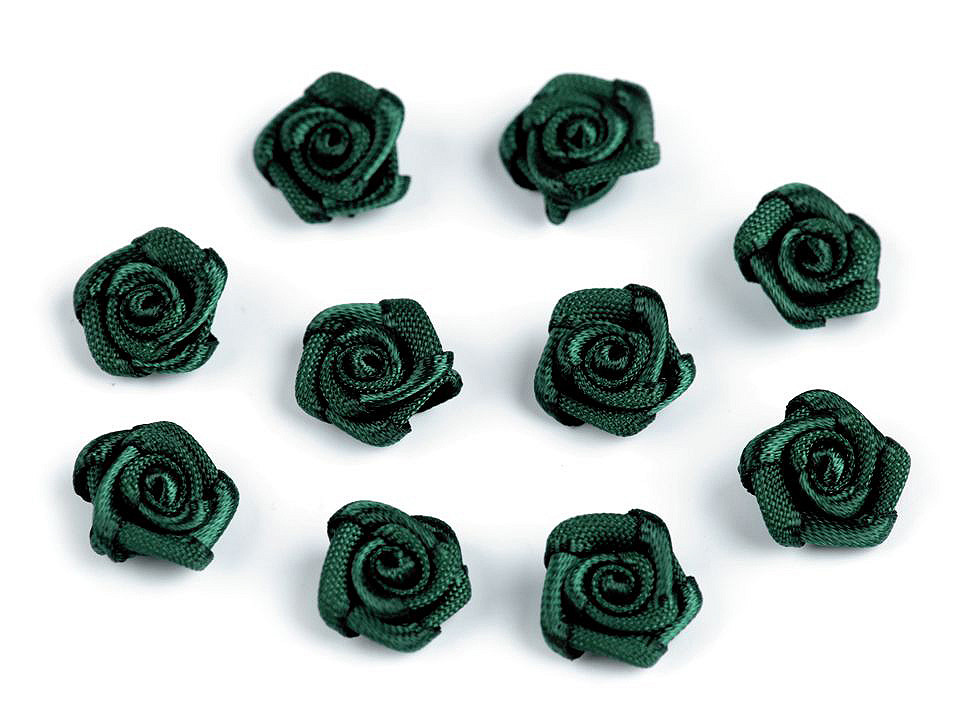 Rose satin ø10 mm - Weiß (10 Stücke)