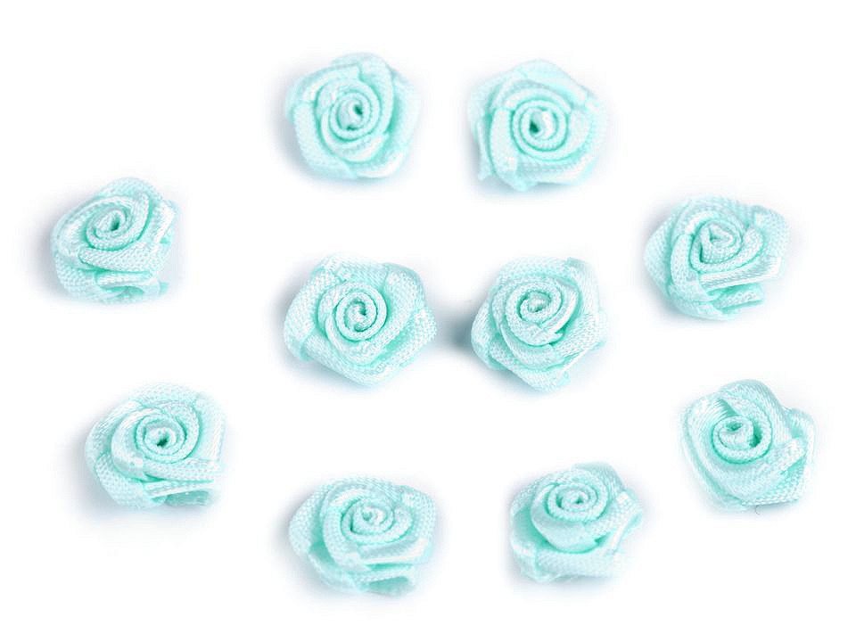 Rose satin ø10 mm - Weiß (10 Stücke)