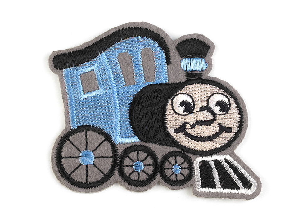 Aufbügler lok - Hellblau (1 Stück)