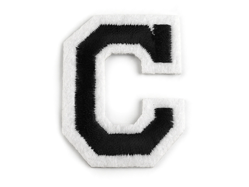 Aufbügler buchstaben - Schwarz (1 Stück)